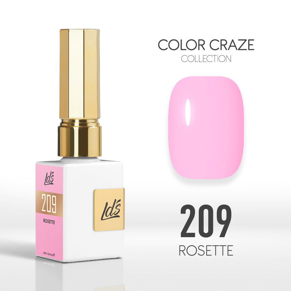 LDS Color Craze Gel Nail Polish - 209 Rosette - 0.5oz - DTK Nail Supply