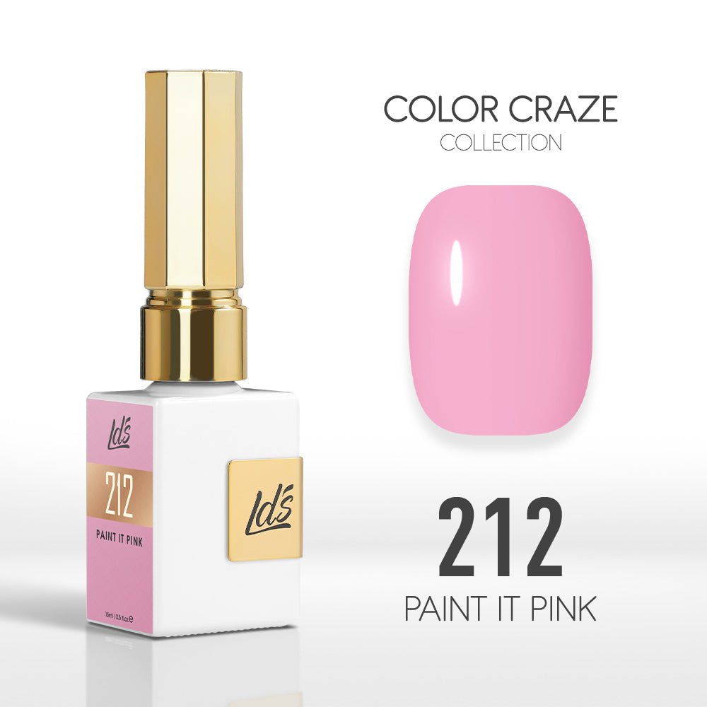 LDS Color Craze Gel Nail Polish - 212 Paint it Pink - 0.5oz - DTK Nail Supply