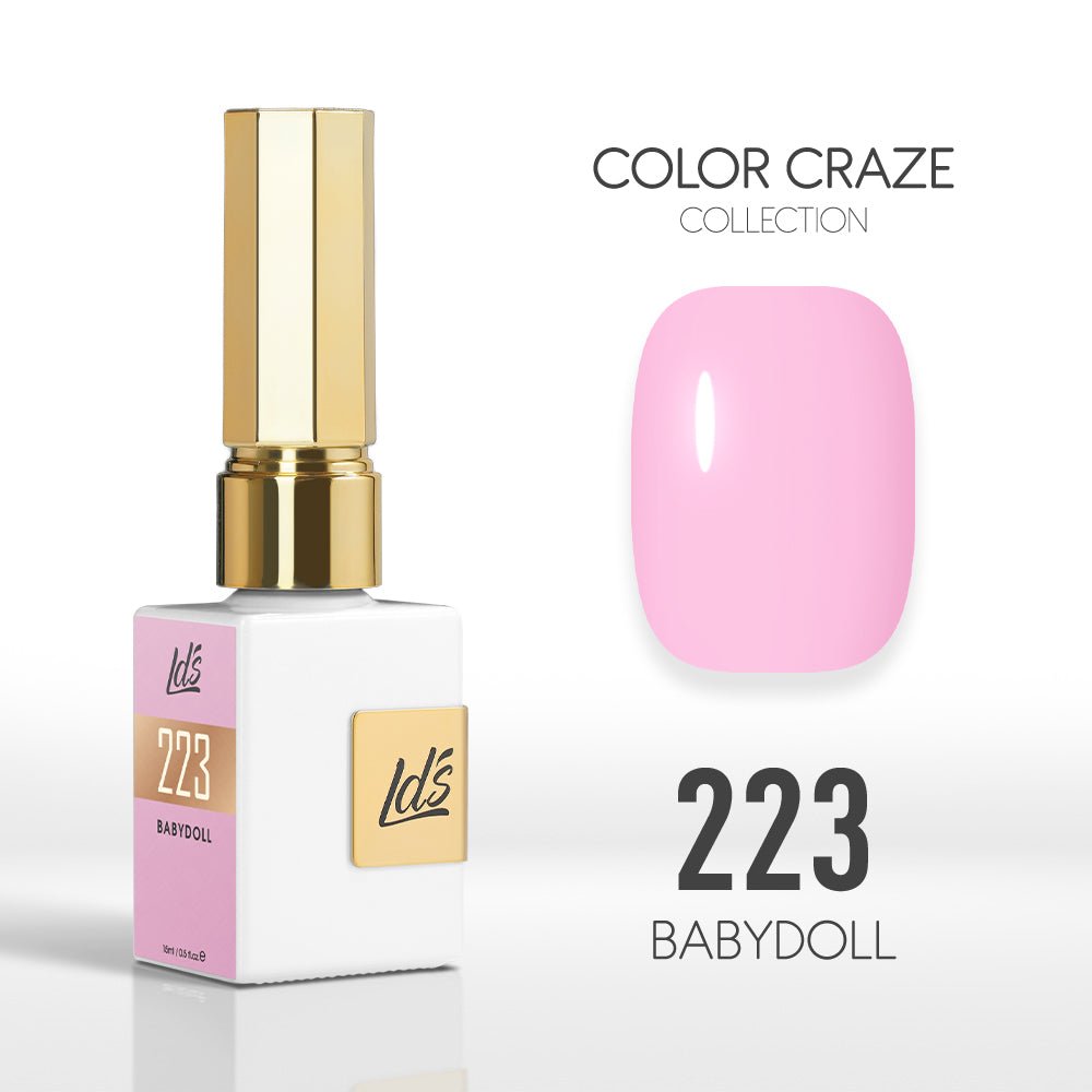 LDS Color Craze Gel Nail Polish - 223 Babydoll - 0.5oz - DTK Nail Supply