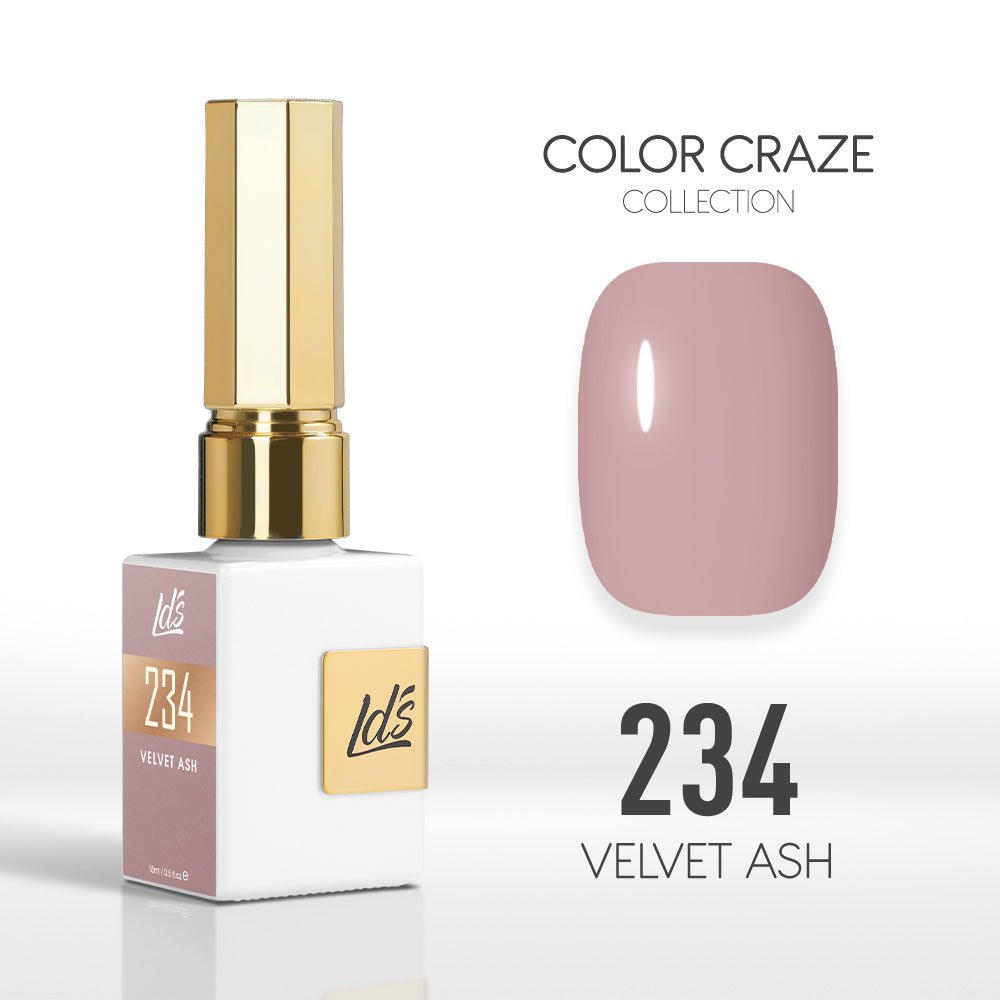 LDS Color Craze Gel Nail Polish - 234 Velvet Ash - 0.5oz - DTK Nail Supply