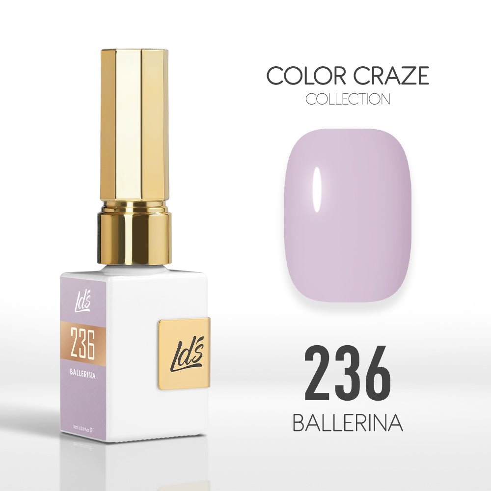 LDS Color Craze Gel Nail Polish - 236 Ballerina - 0.5oz - DTK Nail Supply