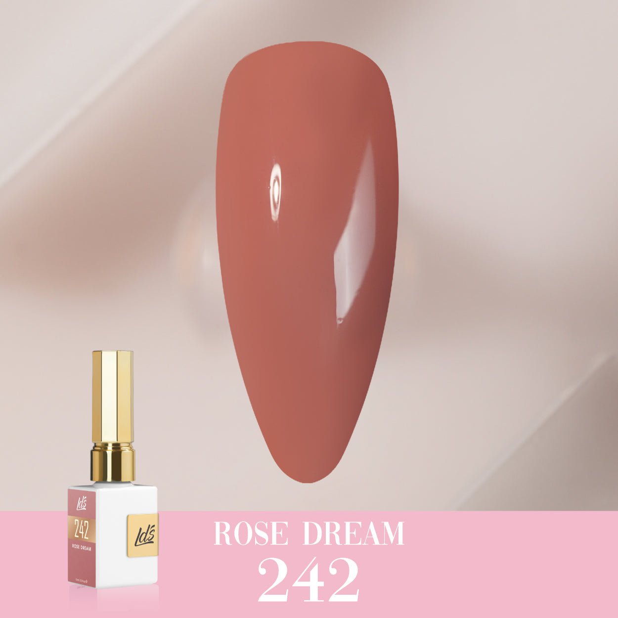 LDS Color Craze Gel Nail Polish - 242 Rose Dream - 0.5oz - DTK Nail Supply