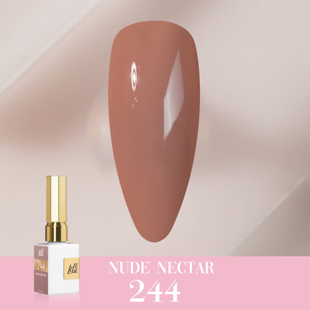 LDS Color Craze Gel Nail Polish - 244 Nude Nectar - 0.5oz - DTK Nail Supply