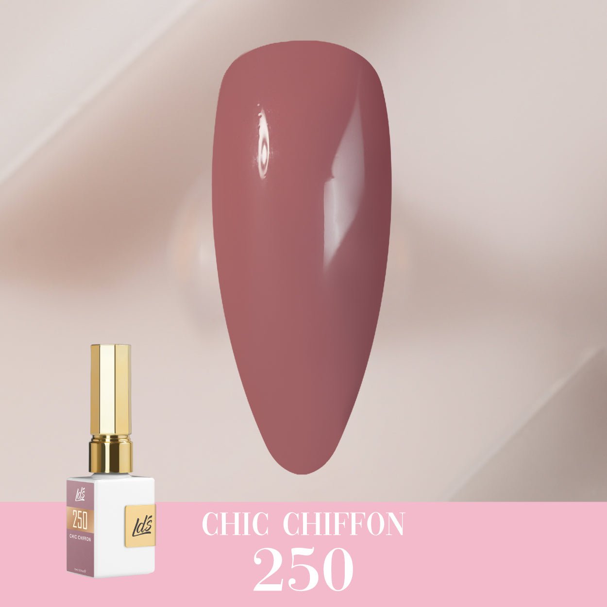 LDS Color Craze Gel Nail Polish - 250 Chic Chiffon - 0.5oz - DTK Nail Supply