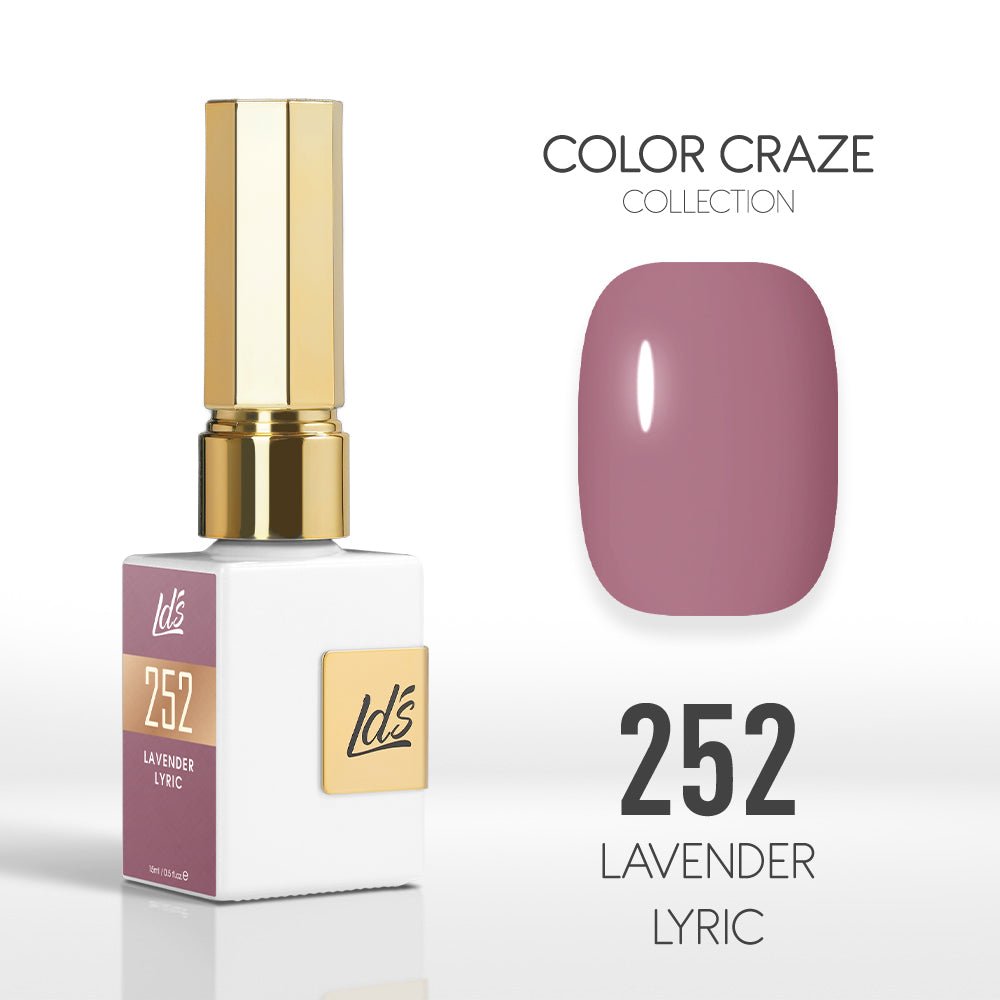 LDS Color Craze Gel Nail Polish - 252 Lavender Lyric - 0.5oz - DTK Nail Supply