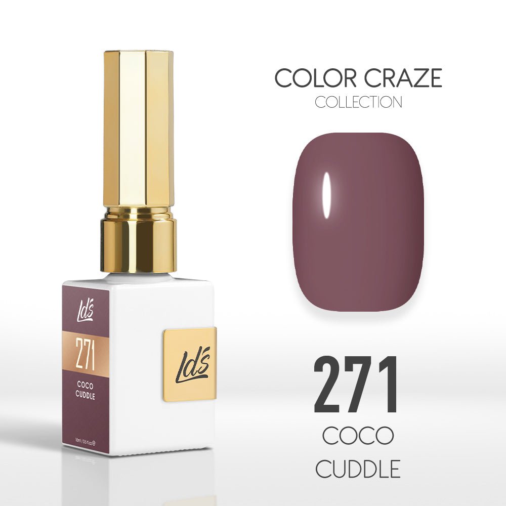LDS Color Craze Gel Nail Polish - 271 Cocoa Cuddle - 0.5oz - DTK Nail Supply