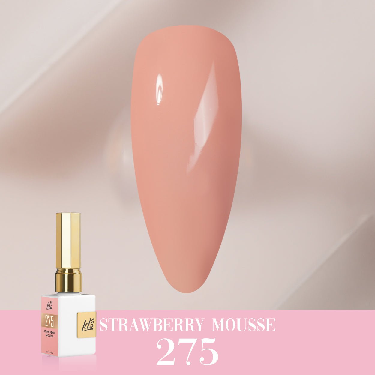 LDS Color Craze Gel Nail Polish - 275 Strawberry Mousse - 0.5oz - DTK Nail Supply