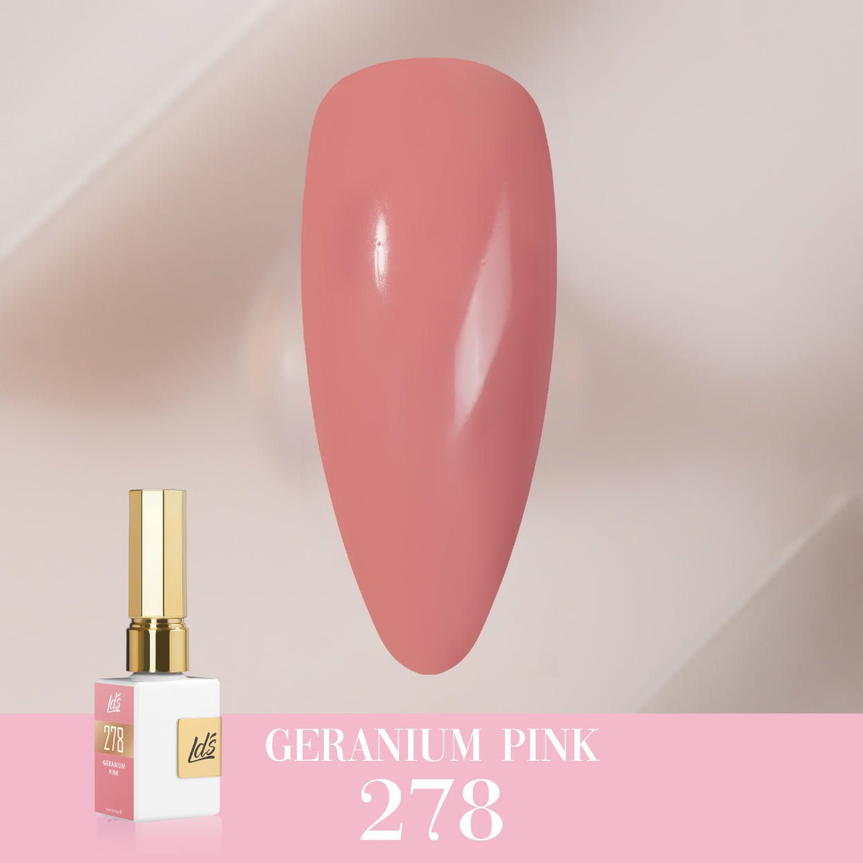 LDS Color Craze Gel Nail Polish - 278 Geranium Pink - 0.5oz - DTK Nail Supply