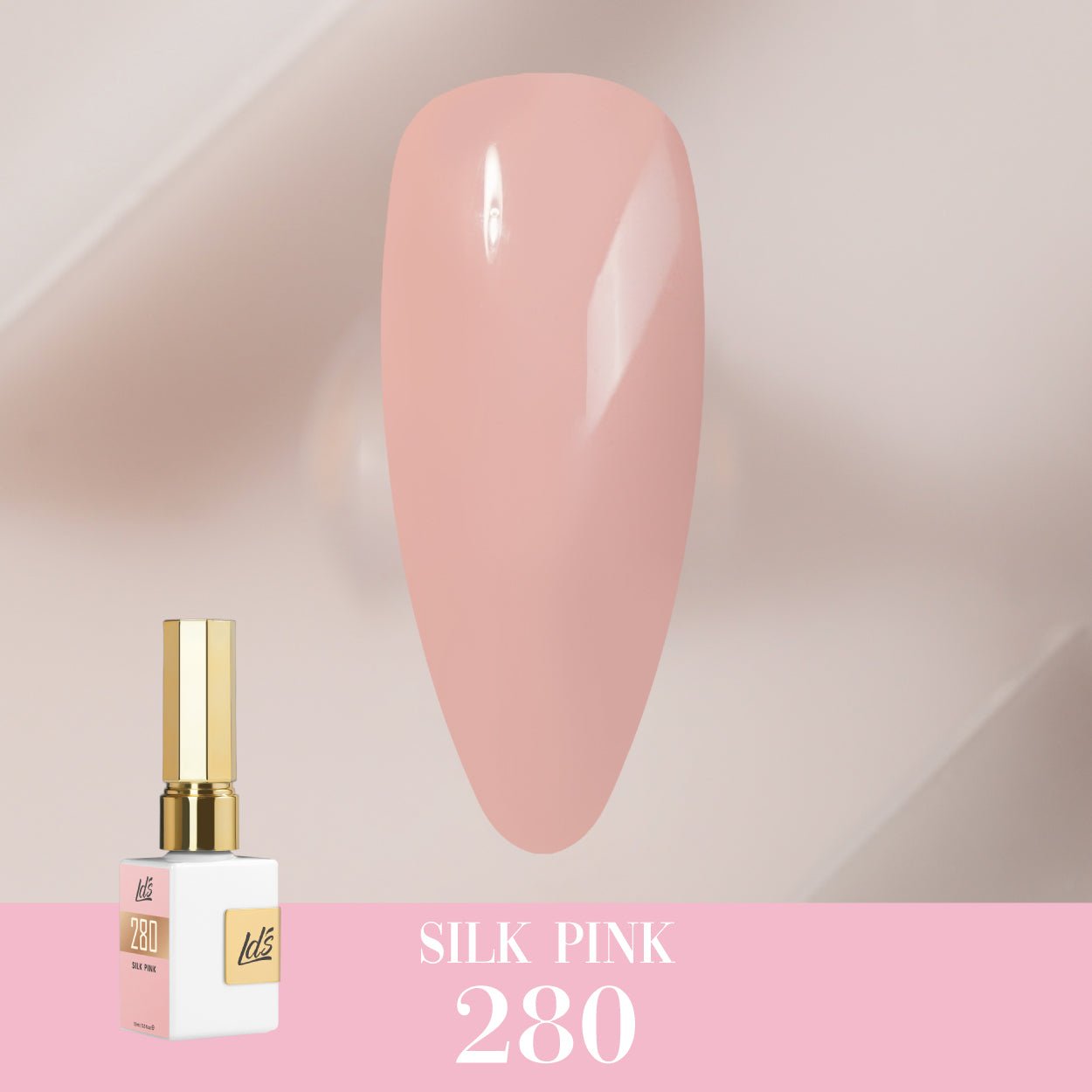 LDS Color Craze Gel Nail Polish - 280 Silk Pink - 0.5oz - DTK Nail Supply