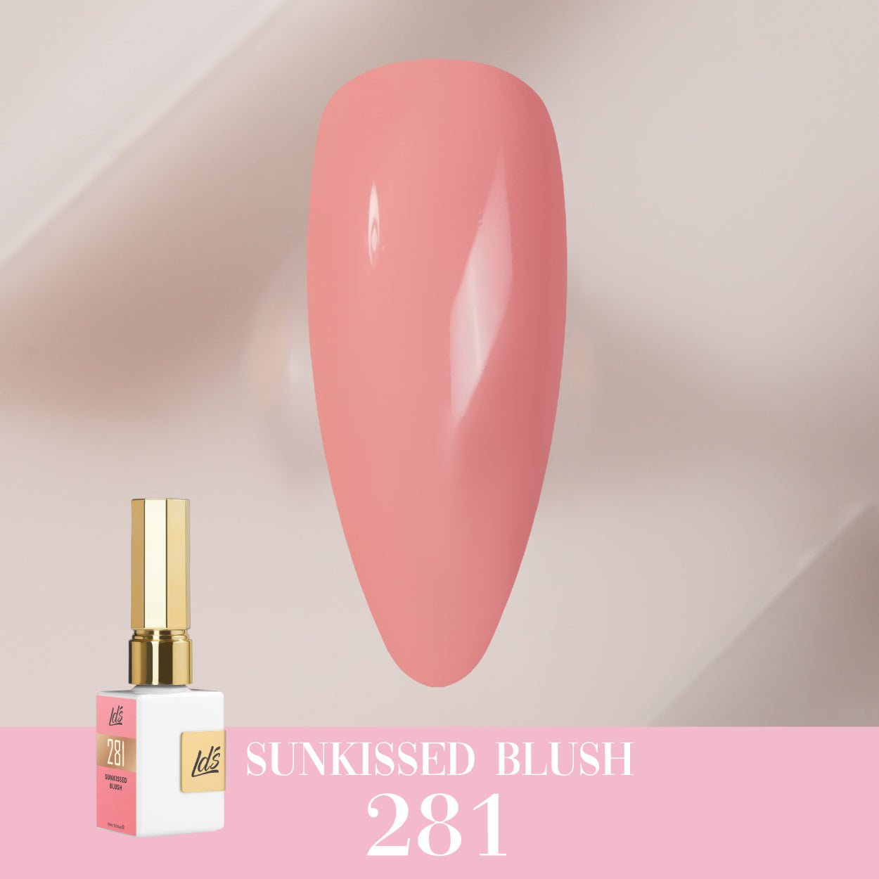LDS Color Craze Gel Nail Polish - 281 Sunkissed Blush - 0.5oz - DTK Nail Supply