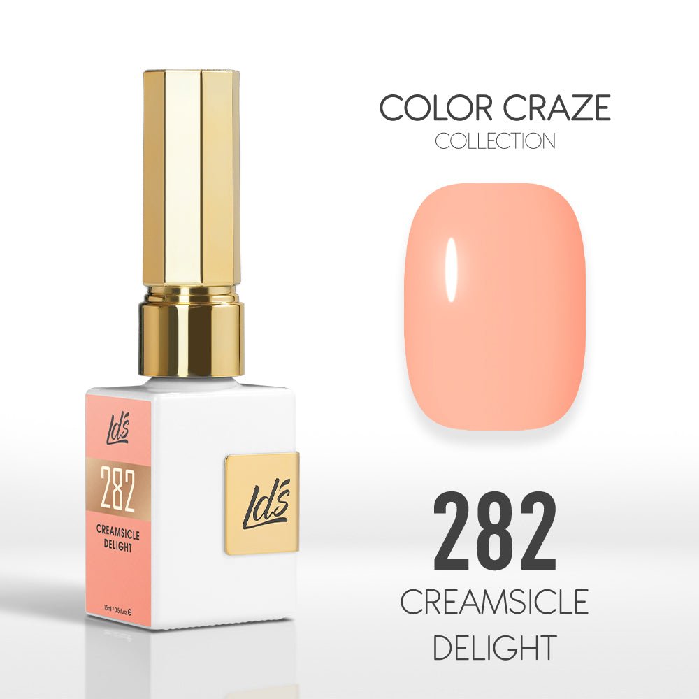 LDS Color Craze Gel Nail Polish - 282 Creamsicle Delight - 0.5oz - DTK Nail Supply
