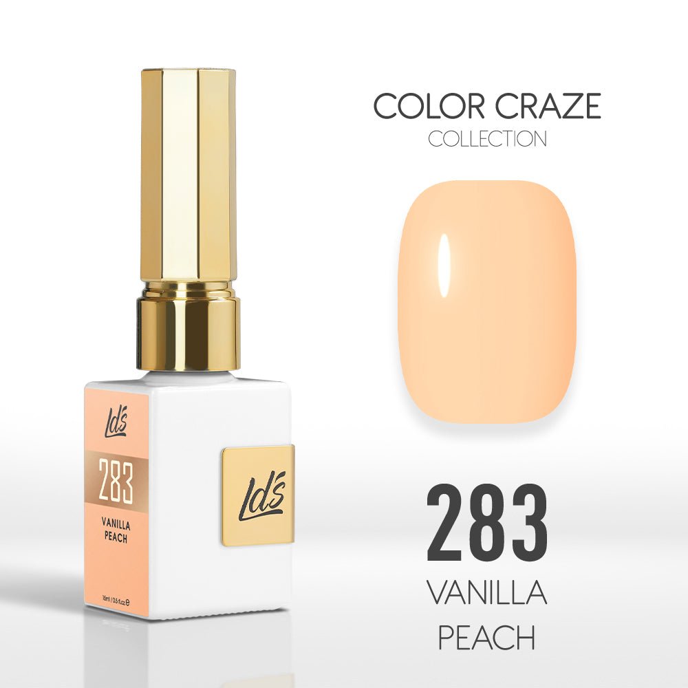 LDS Color Craze Gel Nail Polish - 283 Vanilla Peach - 0.5oz - DTK Nail Supply