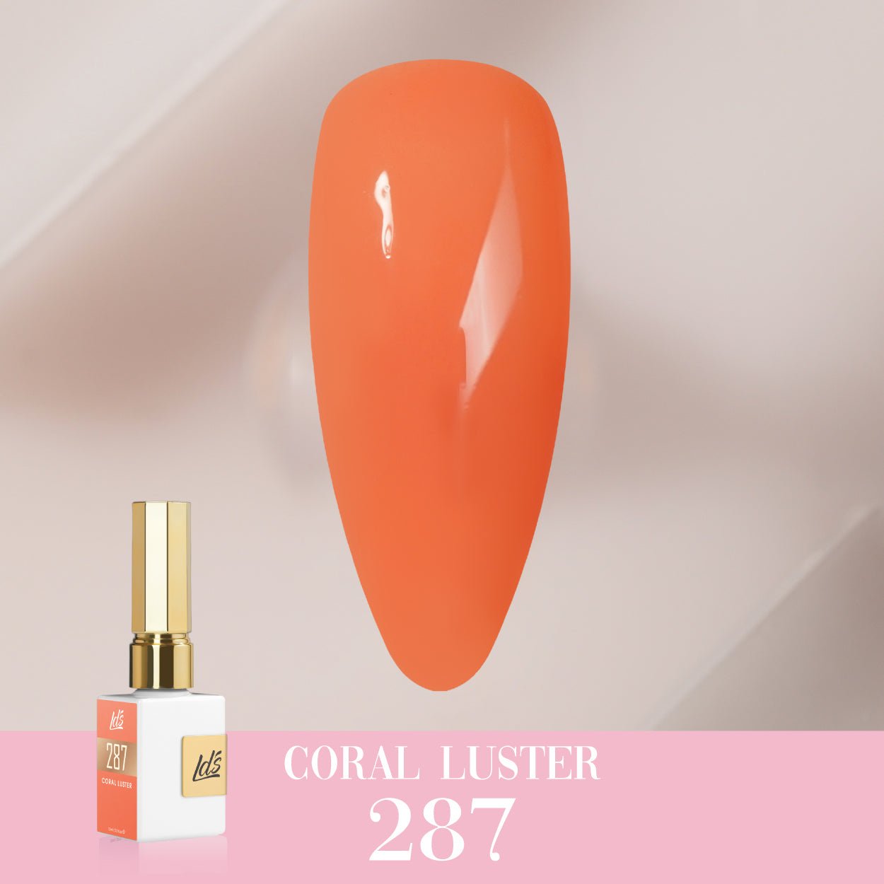 LDS Color Craze Gel Nail Polish - 287 Coral Luster - 0.5oz - DTK Nail Supply