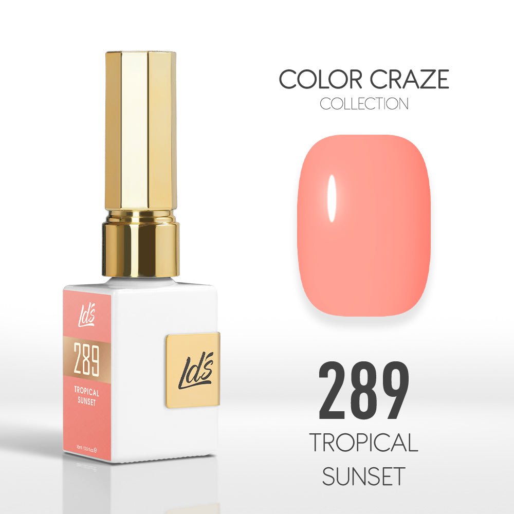 LDS Color Craze Gel Nail Polish - 289 Tropical Sunset - 0.5oz - DTK Nail Supply