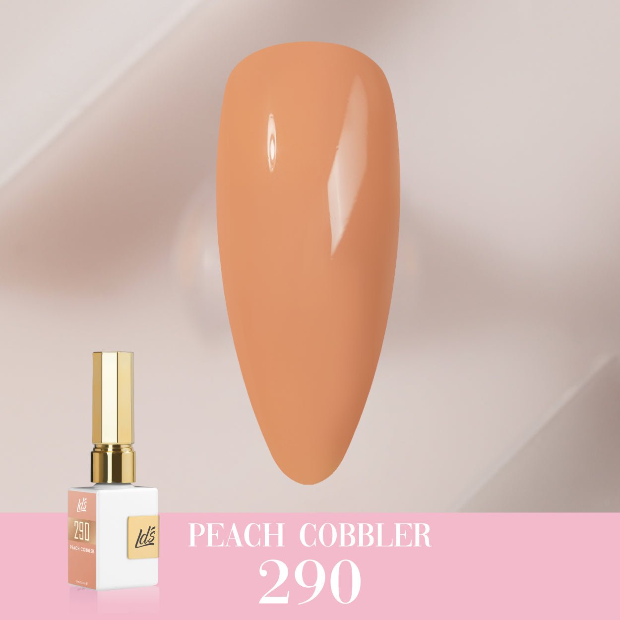 LDS Color Craze Gel Nail Polish - 290 Peach Cobbler - 0.5oz - DTK Nail Supply