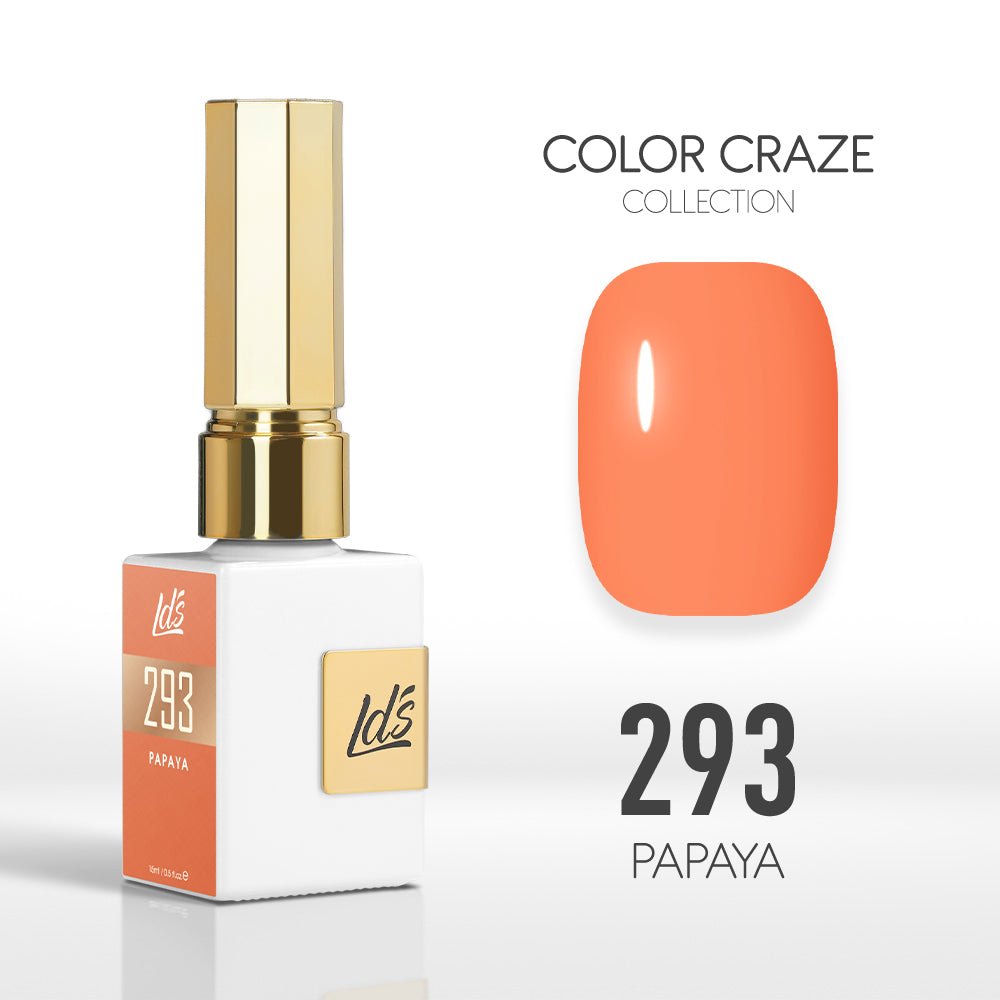 LDS Color Craze Gel Nail Polish - 293 Papaya - 0.5oz - DTK Nail Supply