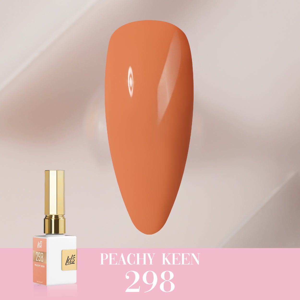 LDS Color Craze Gel Nail Polish - 298 Peachy Keen - 0.5oz - DTK Nail Supply