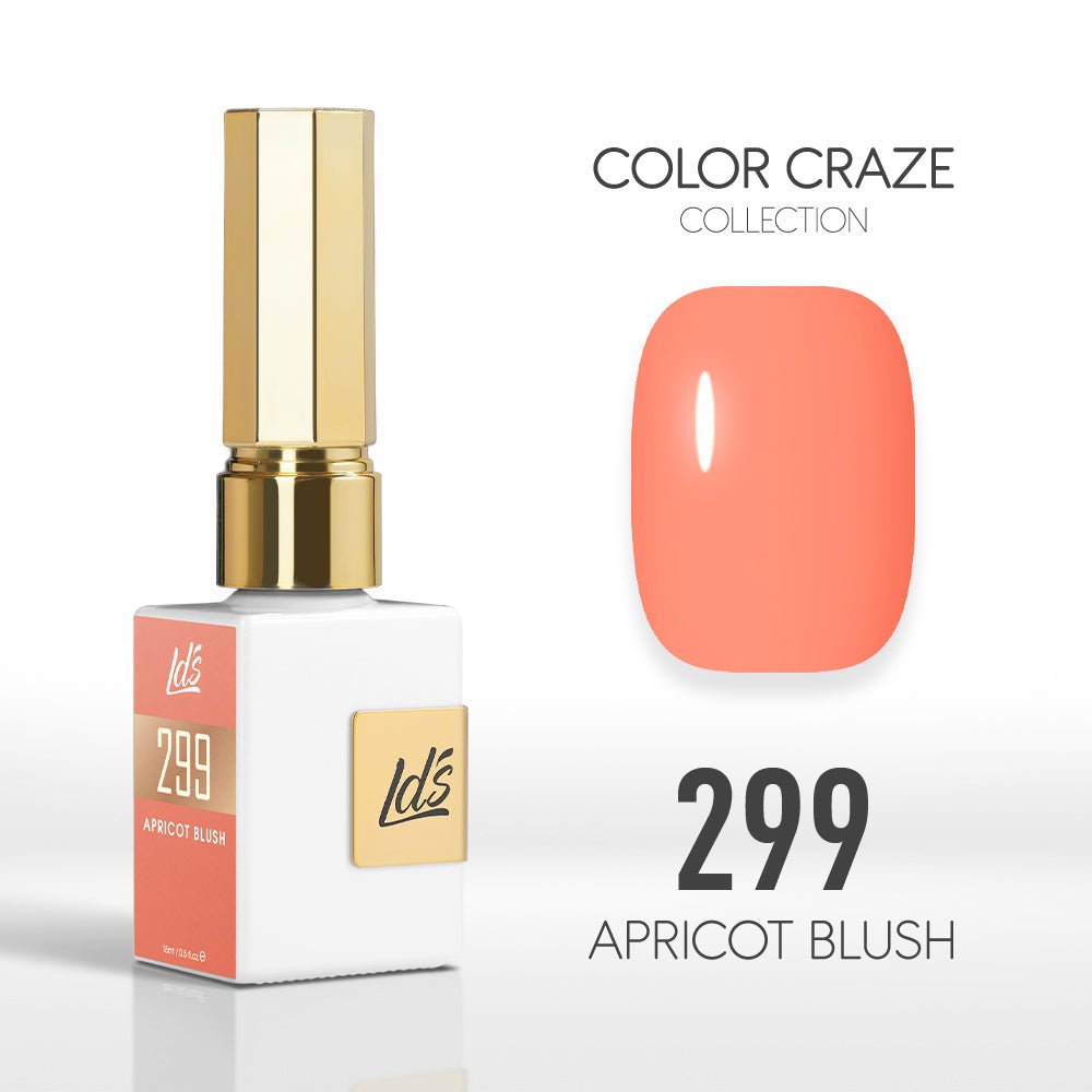 LDS Color Craze Gel Nail Polish - 299 Apricot Blush - 0.5oz - DTK Nail Supply