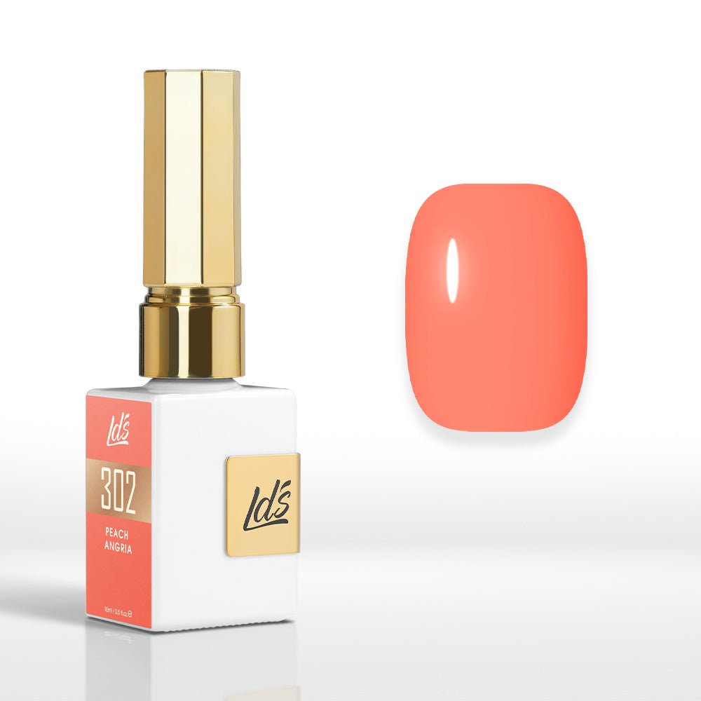 LDS Color Craze Gel Nail Polish - 302 Peach Sangria - 0.5oz - DTK Nail Supply