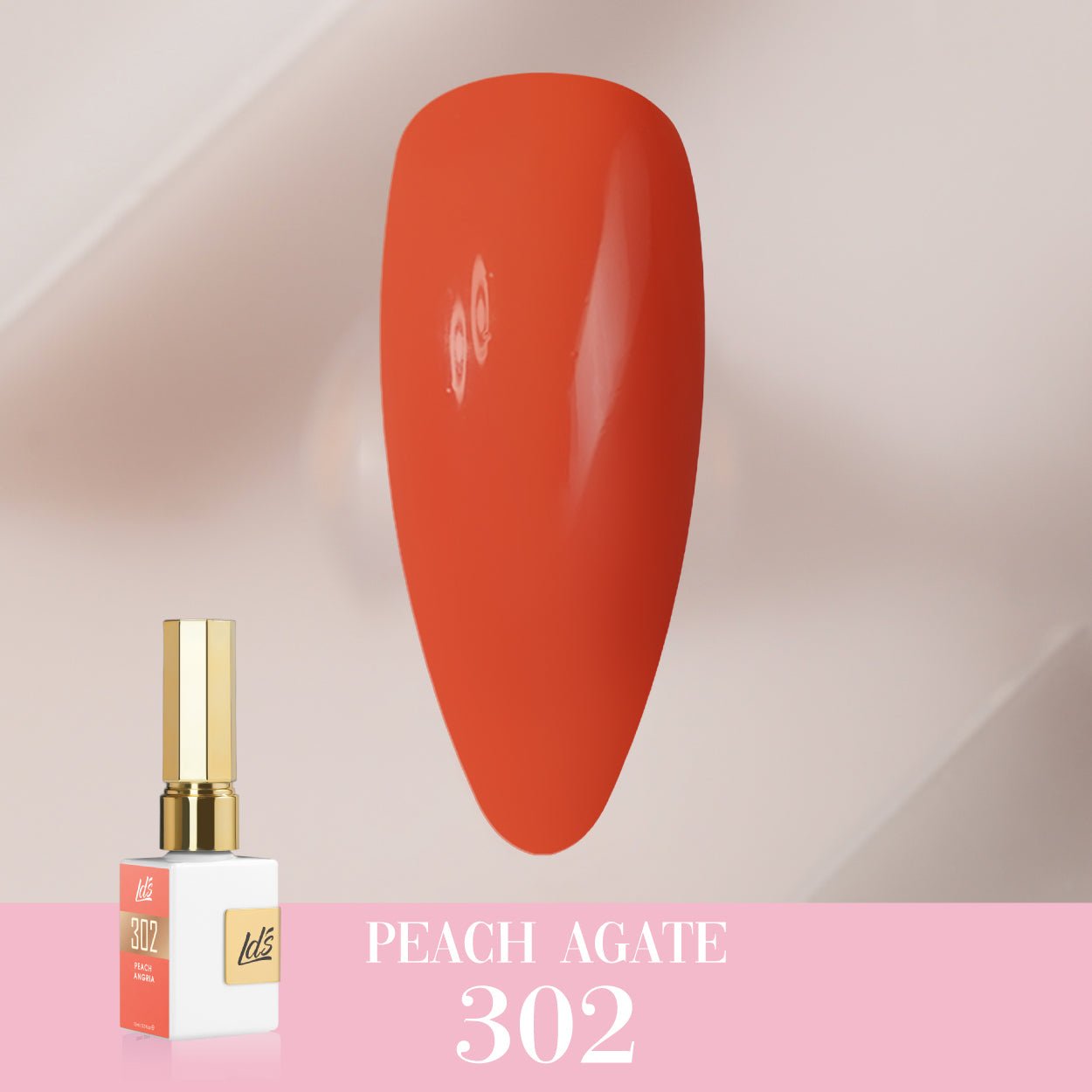LDS Color Craze Gel Nail Polish - 302 Peach Sangria - 0.5oz - DTK Nail Supply