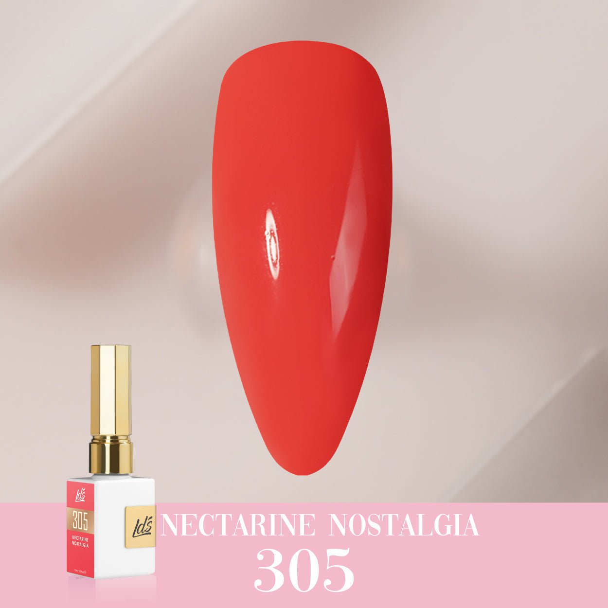 LDS Color Craze Gel Nail Polish - 305 Nectarine Nostalgia - 0.5oz - DTK Nail Supply
