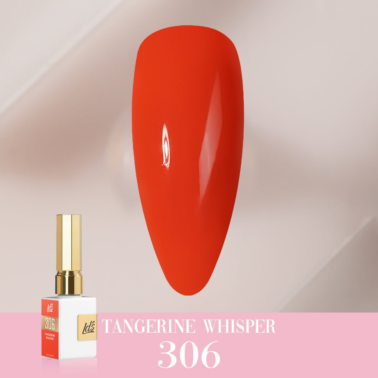 LDS Color Craze Gel Nail Polish - 306 Tangerine Whisper - 0.5oz - DTK Nail Supply