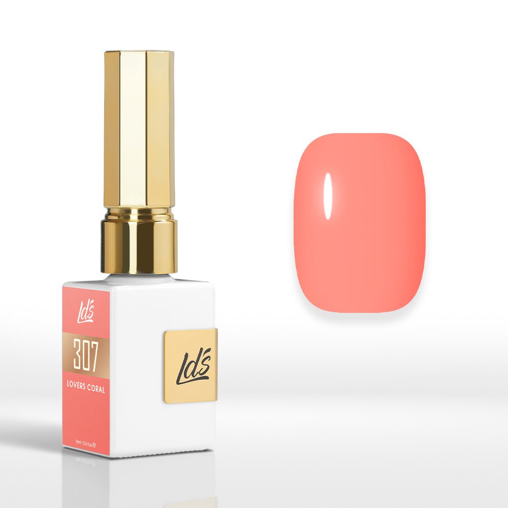 LDS Color Craze Gel Nail Polish - 307 Lovers Coral - 0.5oz - DTK Nail Supply