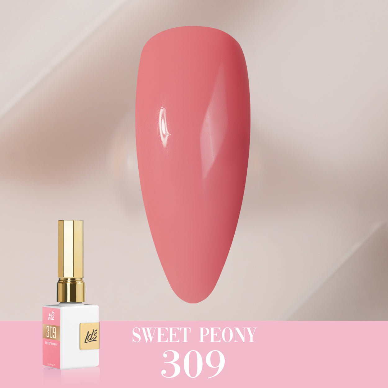 LDS Color Craze Gel Nail Polish - 309 Sweet Peony - 0.5oz - DTK Nail Supply