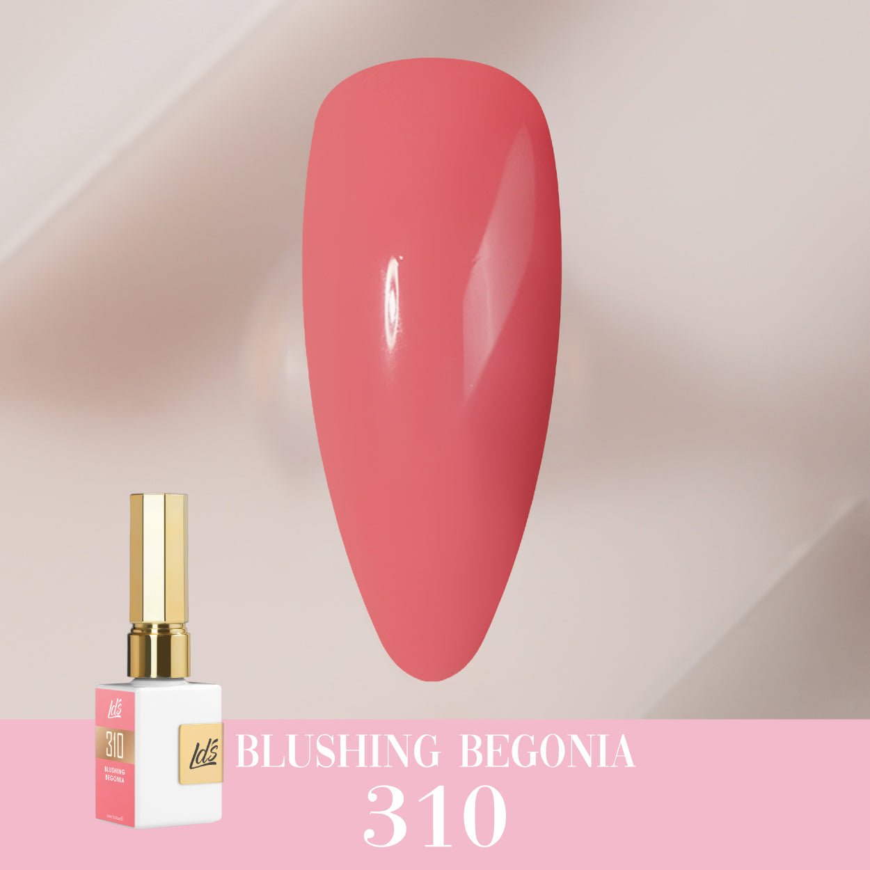 LDS Color Craze Gel Nail Polish - 310 Blushing Begonia - 0.5oz - DTK Nail Supply
