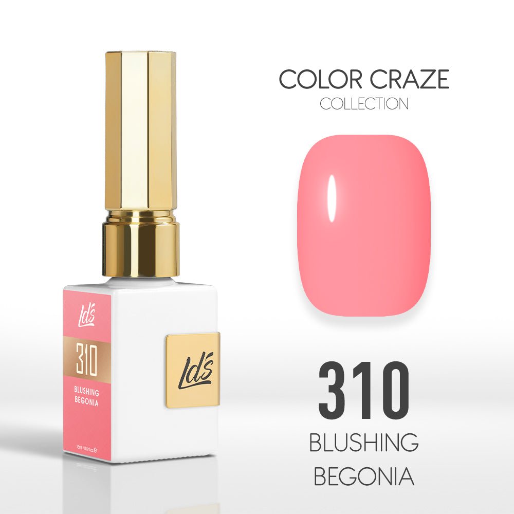 LDS Color Craze Gel Nail Polish - 310 Blushing Begonia - 0.5oz - DTK Nail Supply