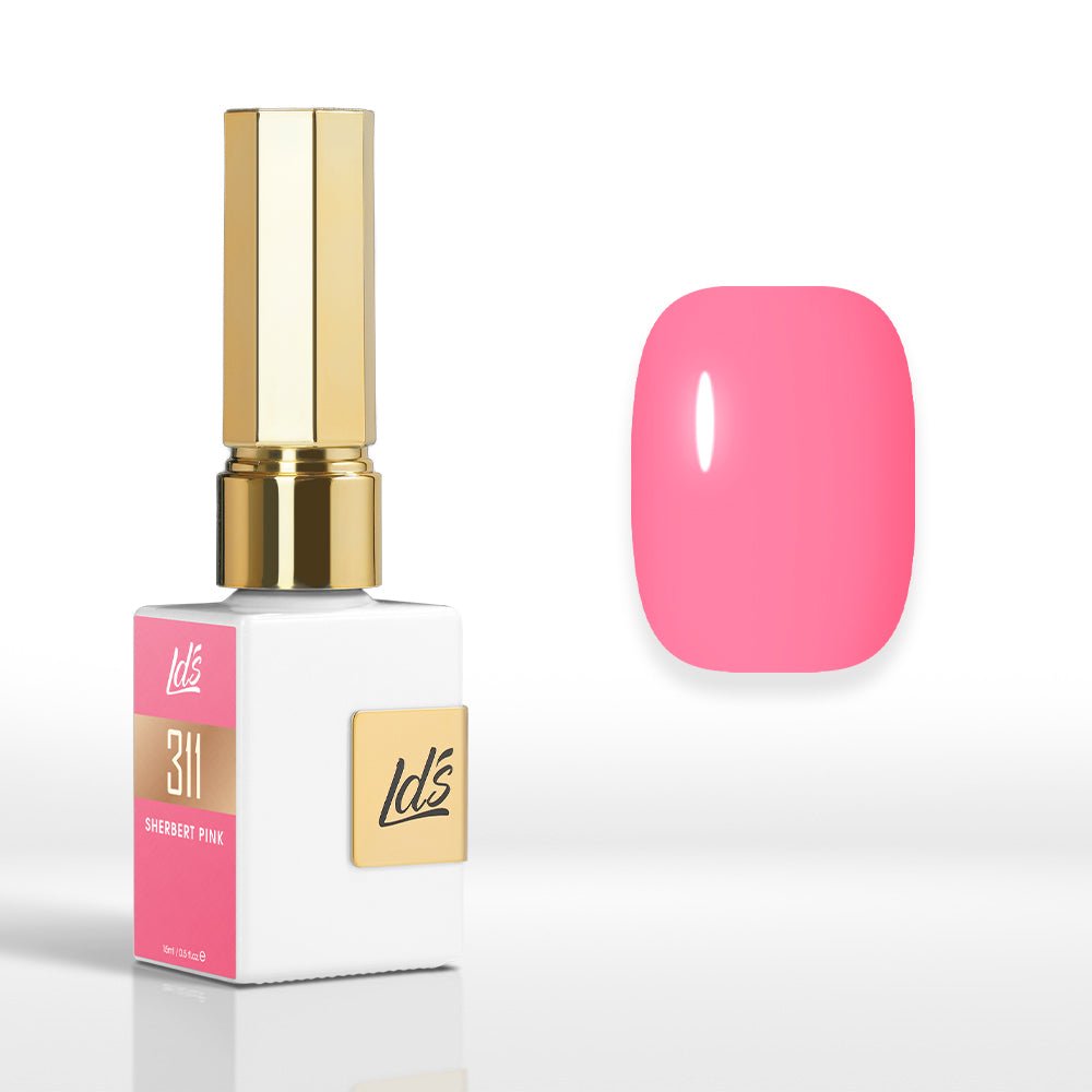 LDS Color Craze Gel Nail Polish - 311 Sherbert Pink - 0.5oz - DTK Nail Supply
