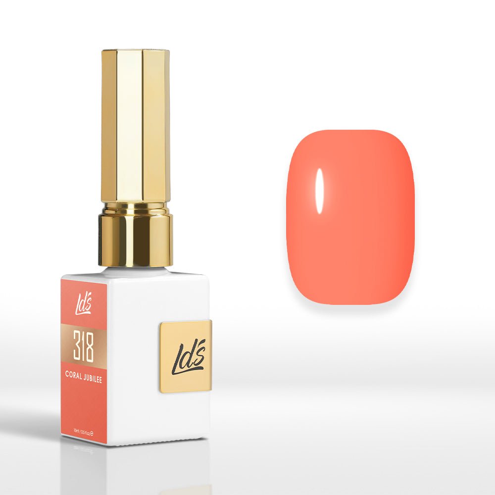 LDS Color Craze Gel Nail Polish - 318 Coral Jubilee - 0.5oz - DTK Nail Supply