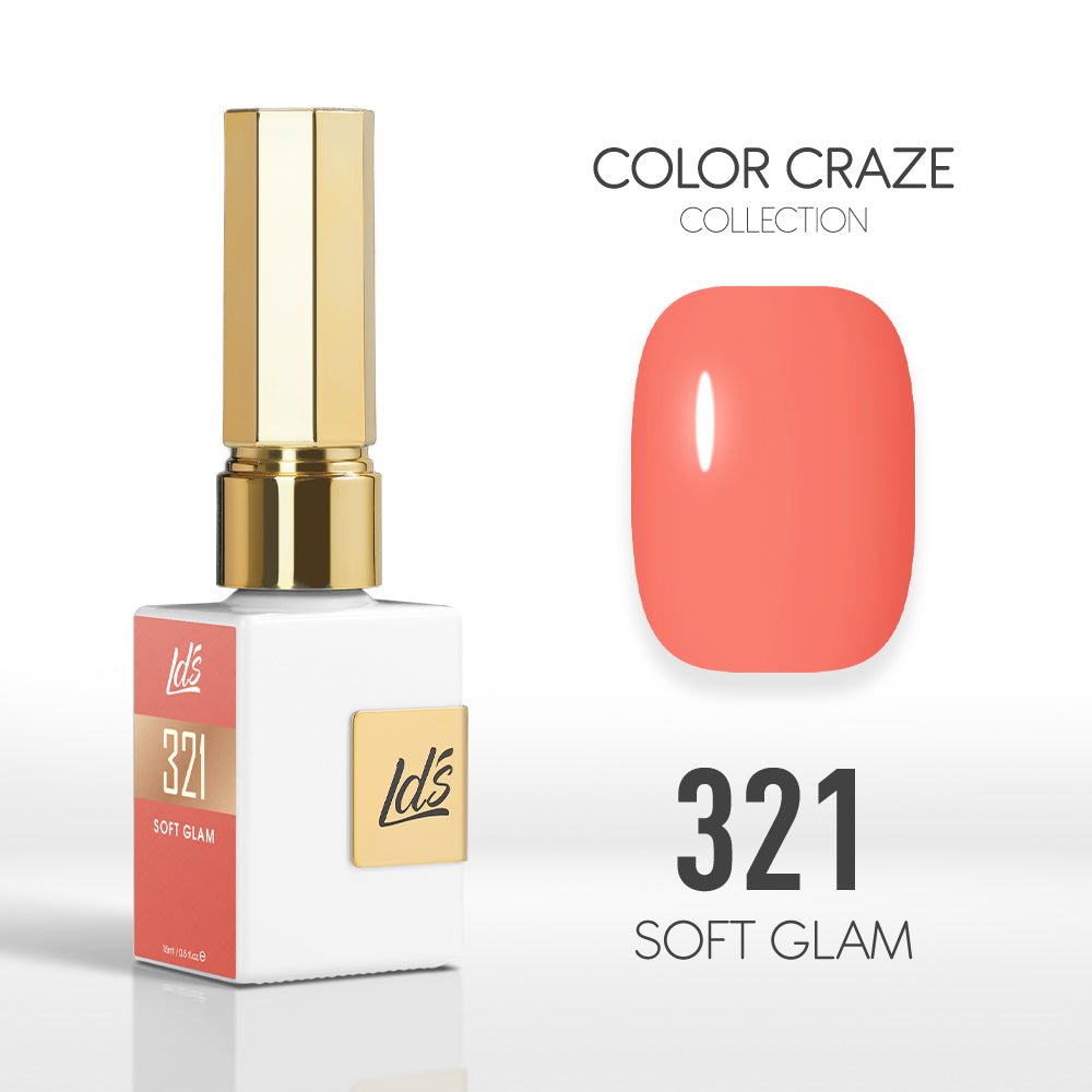 LDS Color Craze Gel Nail Polish - 321 Soft Glam - 0.5oz - DTK Nail Supply