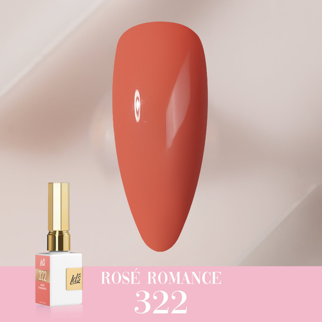 LDS Color Craze Gel Nail Polish - 322 Rosé Romance - 0.5oz - DTK Nail Supply