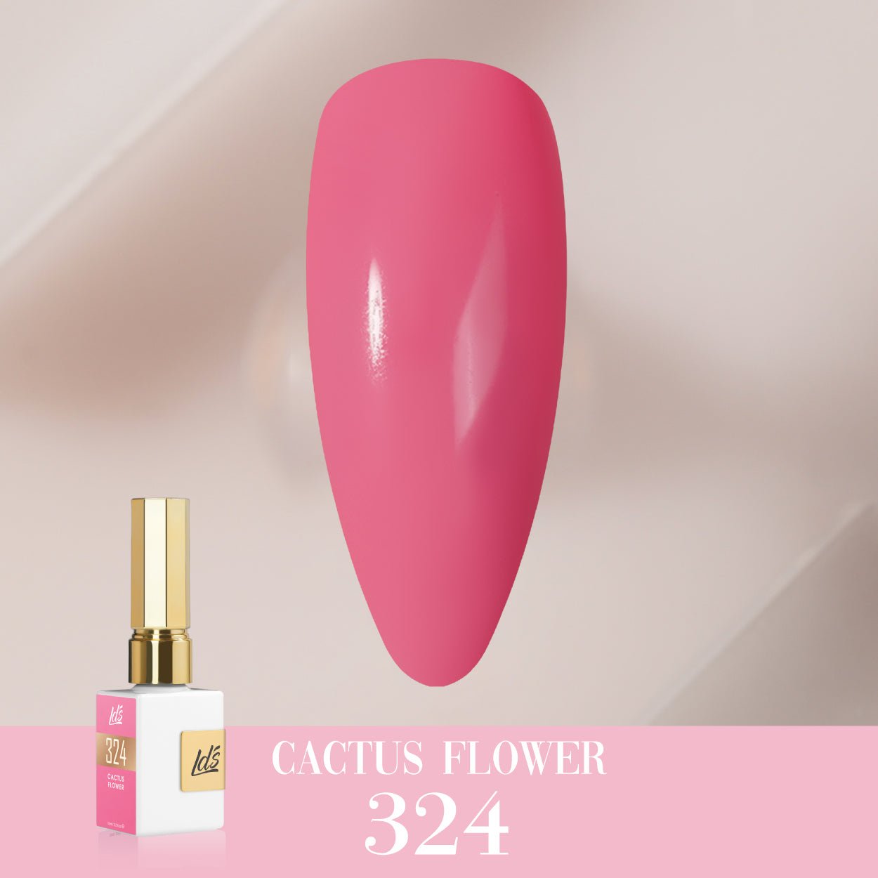 LDS Color Craze Gel Nail Polish - 324 Cactus Flower - 0.5oz - DTK Nail Supply