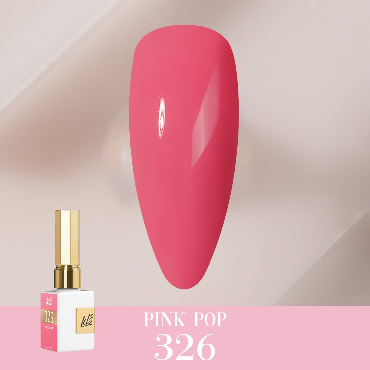 LDS Color Craze Gel Nail Polish - 326 Pink Pop - 0.5oz - DTK Nail Supply