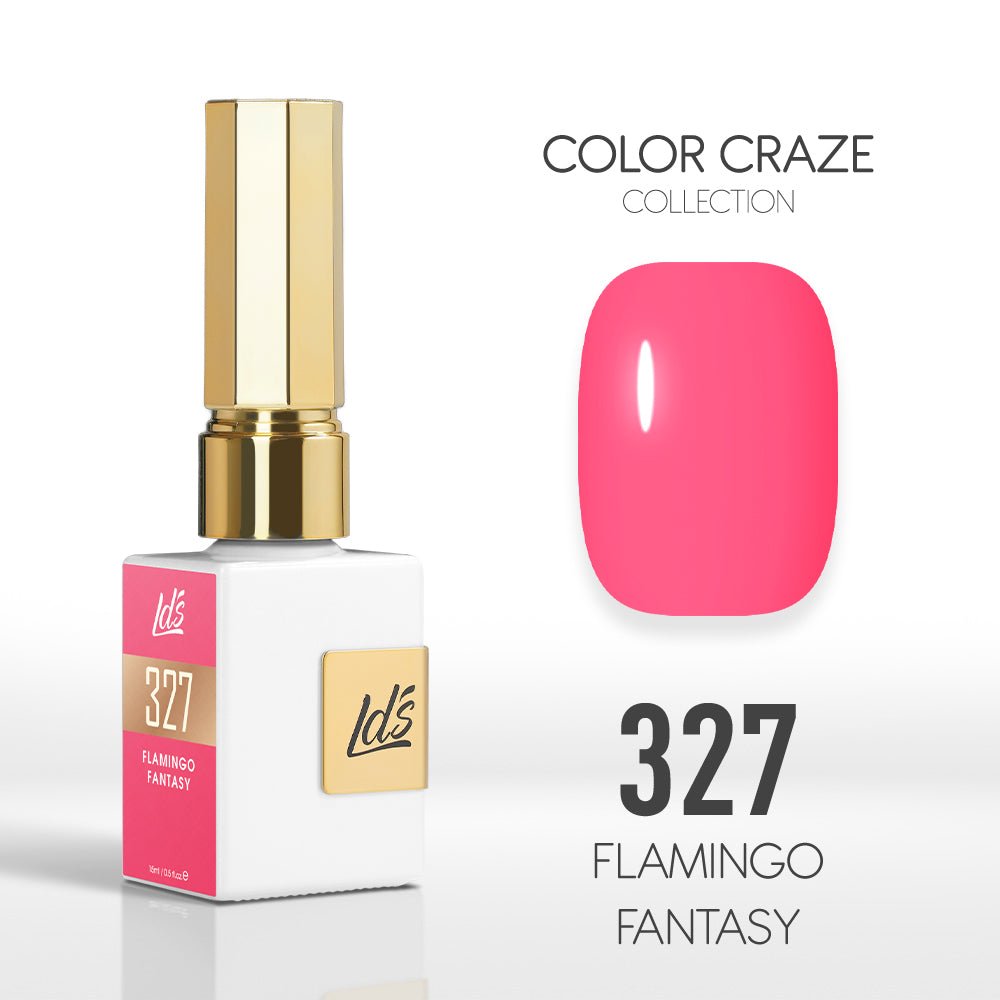 LDS Color Craze Gel Nail Polish - 327 Flamingo Fantasy - 0.5oz - DTK Nail Supply