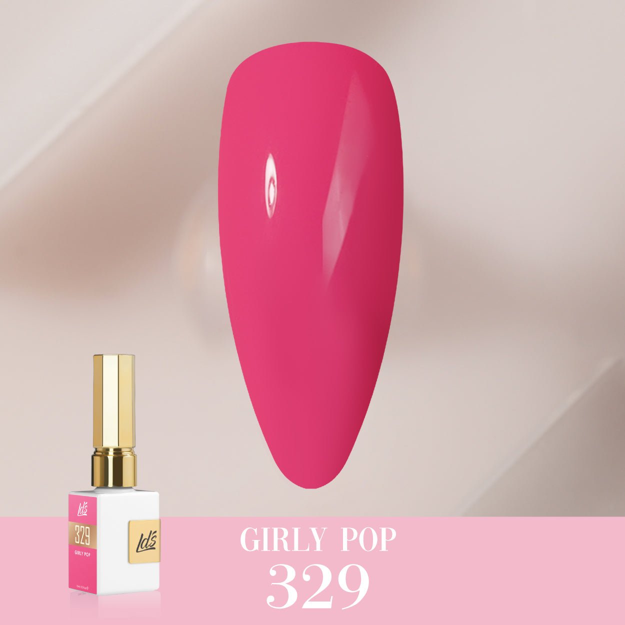 LDS Color Craze Gel Nail Polish - 329 Girly Pop - 0.5oz - DTK Nail Supply