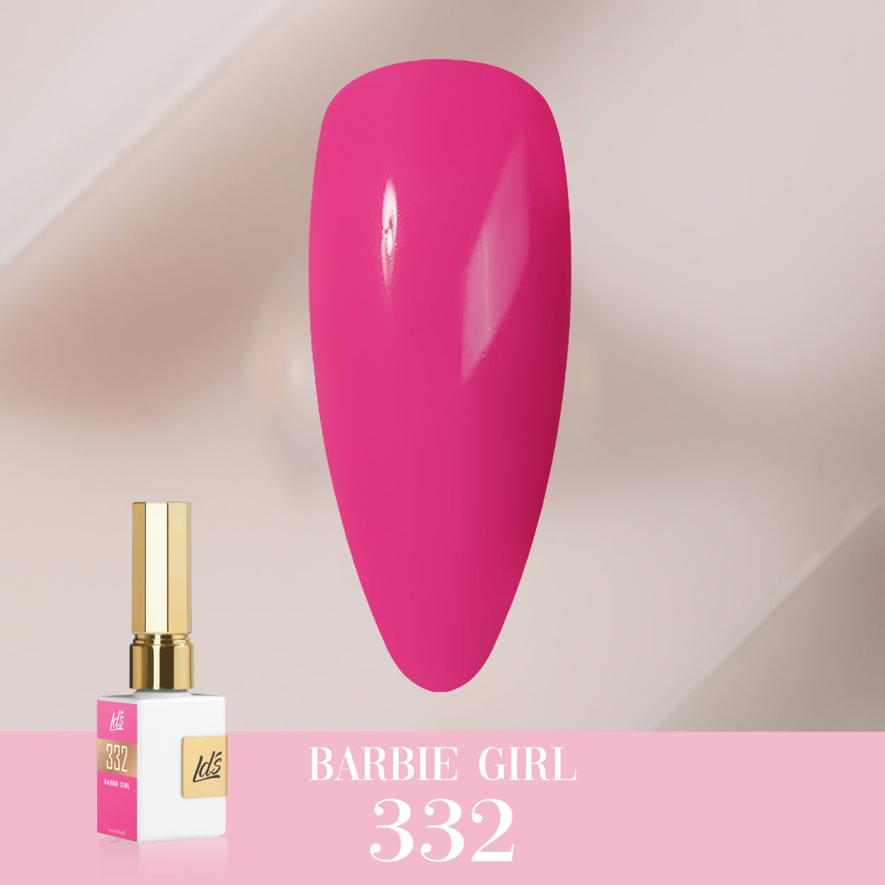 LDS Color Craze Gel Nail Polish - 332 Barbie Girl - 0.5oz - DTK Nail Supply