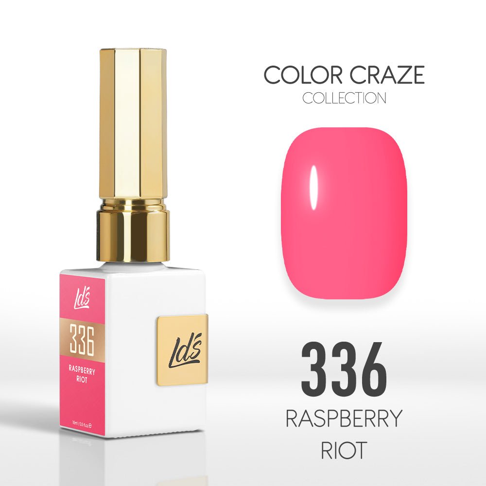 LDS Color Craze Gel Nail Polish - 336 Raspberry Riot - 0.5oz - DTK Nail Supply