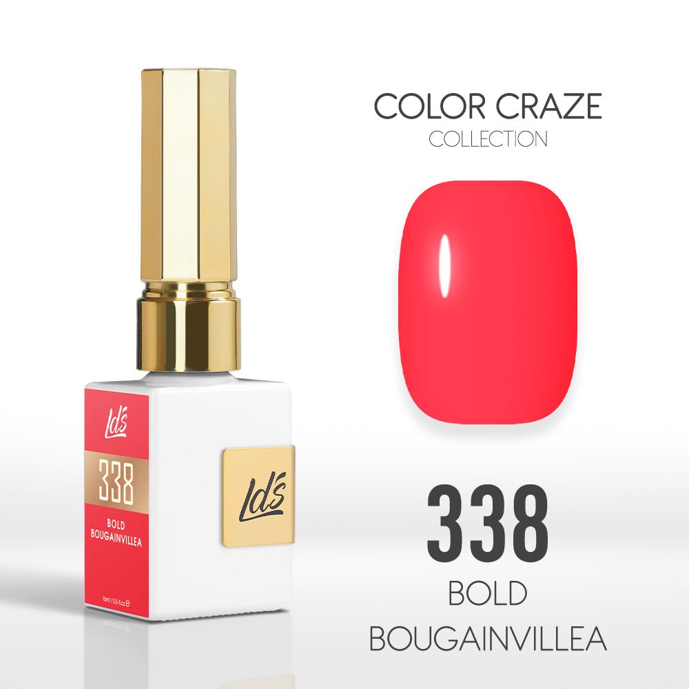LDS Color Craze Gel Nail Polish - 338 Bold Bougainvillea - 0.5oz - DTK Nail Supply