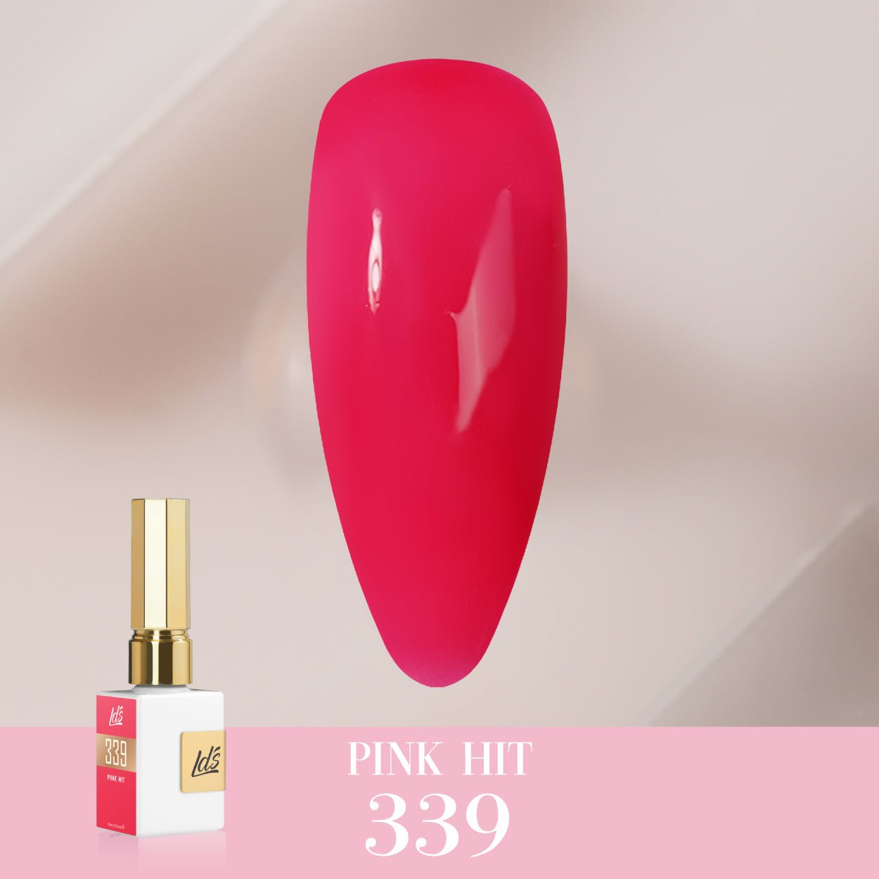 LDS Color Craze Gel Nail Polish - 339 Pink Hit - 0.5oz - DTK Nail Supply