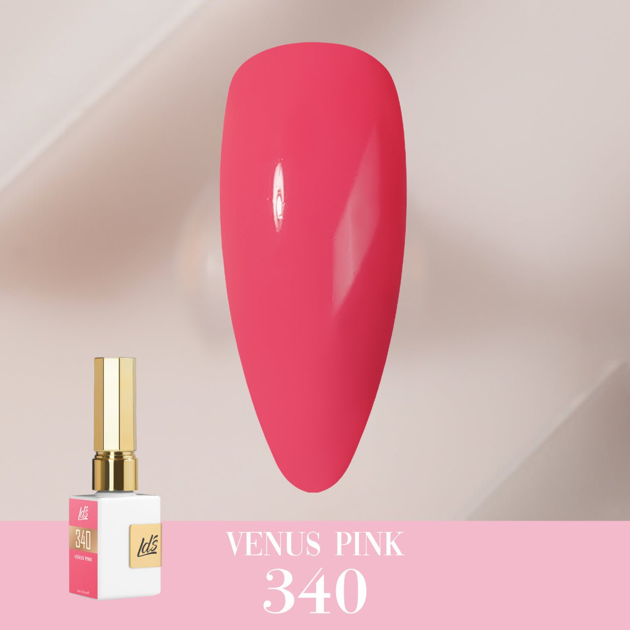 LDS Color Craze Gel Nail Polish - 340 Venus Pink - 0.5oz - DTK Nail Supply