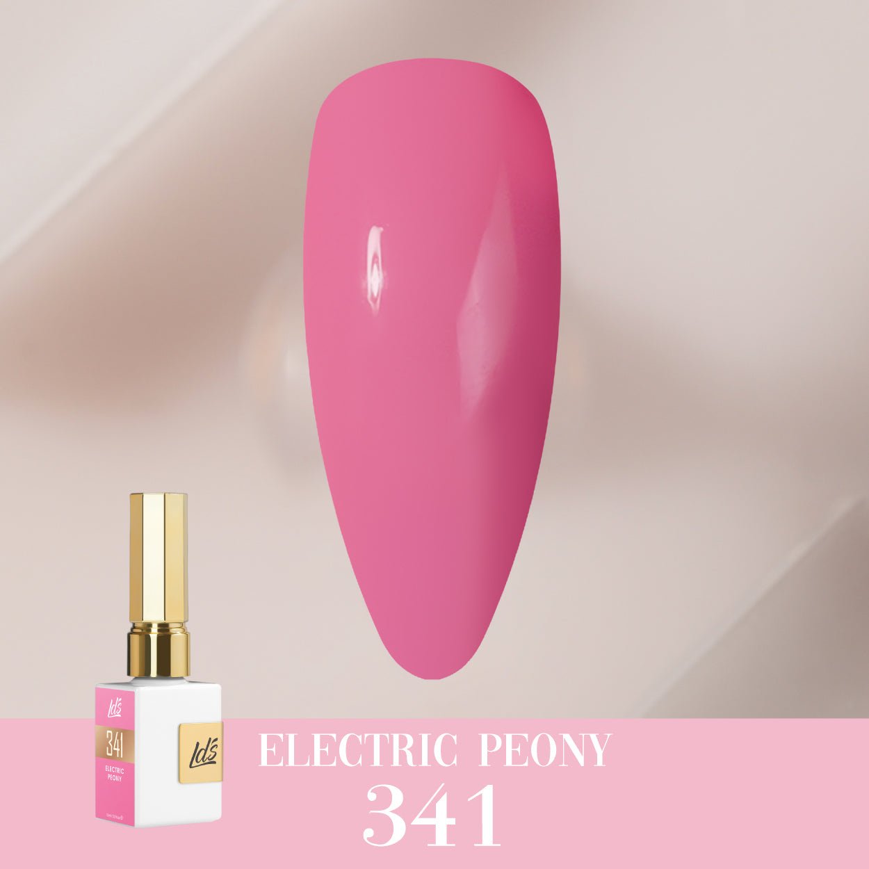 LDS Color Craze Gel Nail Polish - 341 Electric Peony - 0.5oz - DTK Nail Supply
