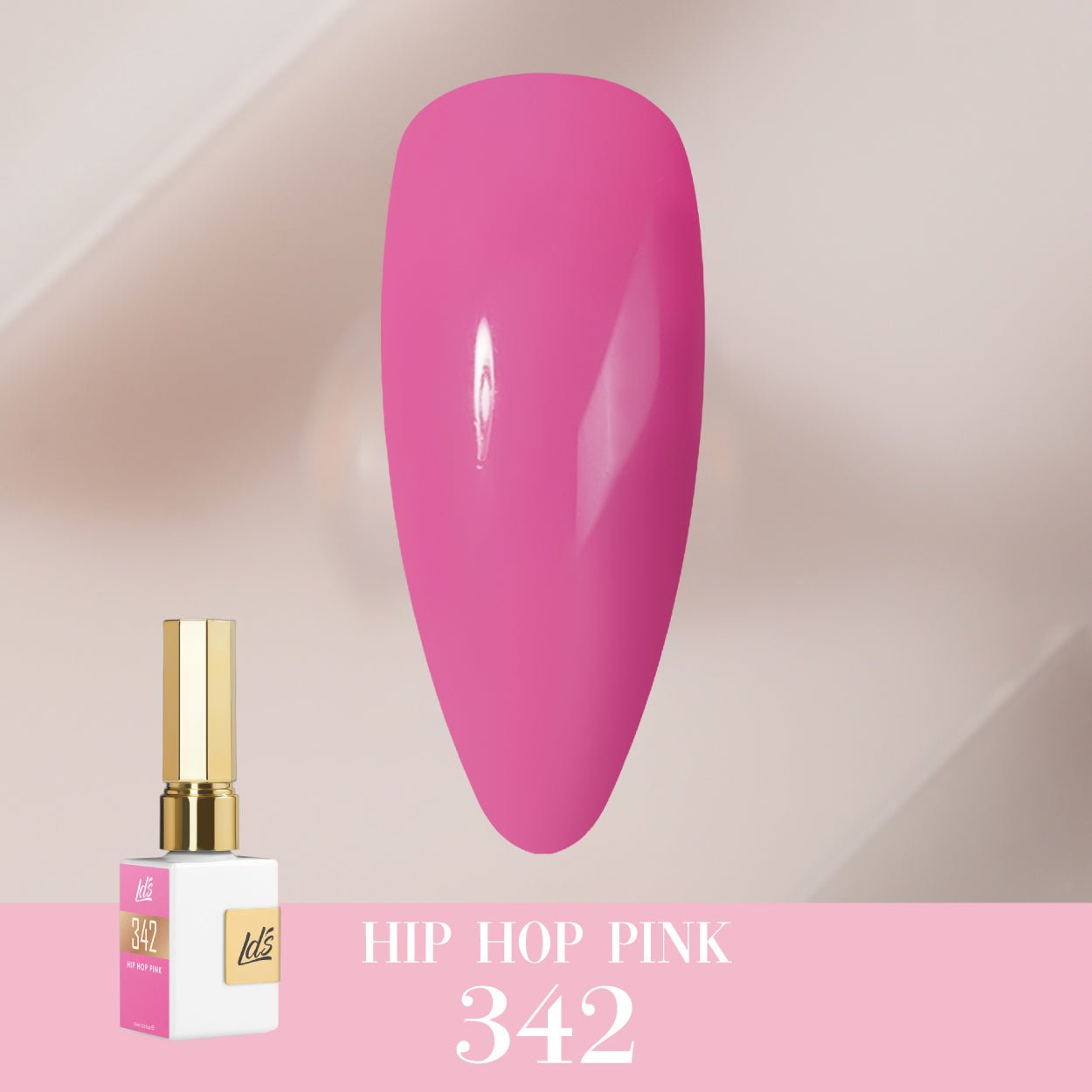 LDS Color Craze Gel Nail Polish - 342 Hip Hop Pink - 0.5oz - DTK Nail Supply