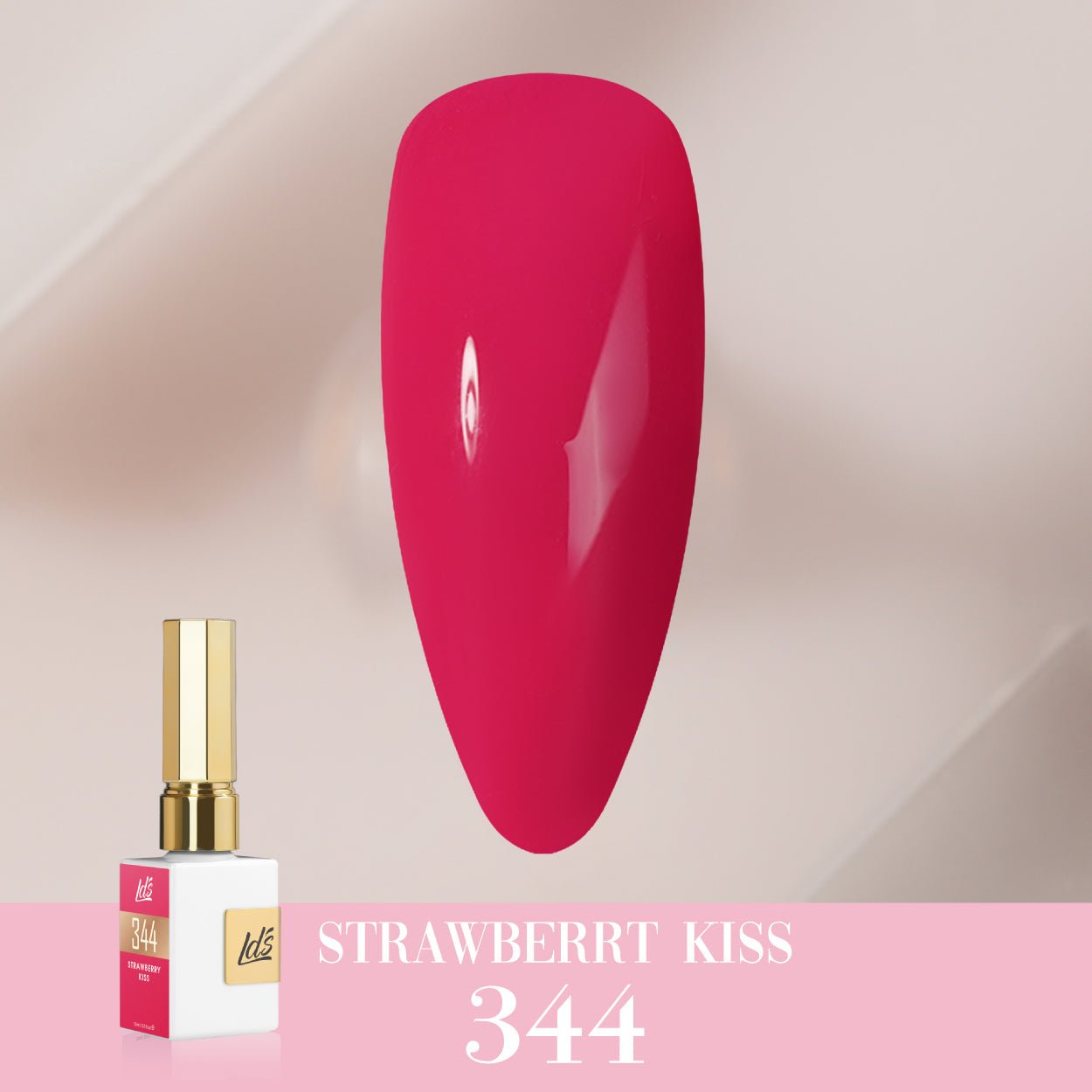 LDS Color Craze Gel Nail Polish - 344 Strawberry Kiss - 0.5oz - DTK Nail Supply