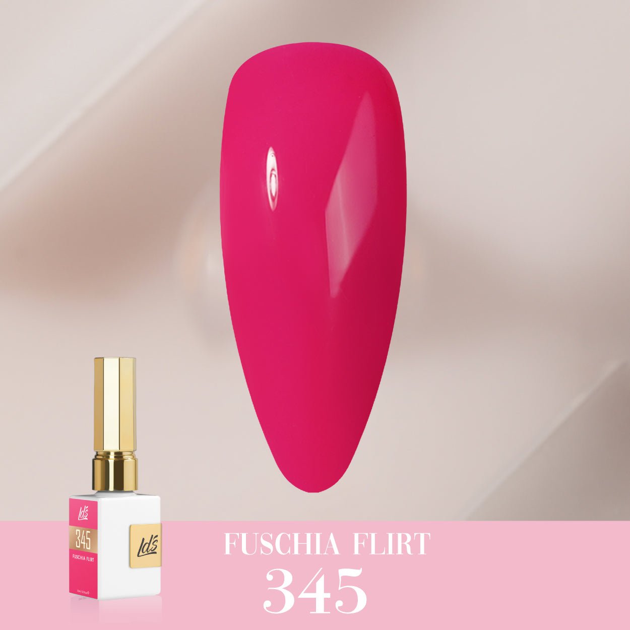 LDS Color Craze Gel Nail Polish - 345 Fuschia Flirt - 0.5oz - DTK Nail Supply