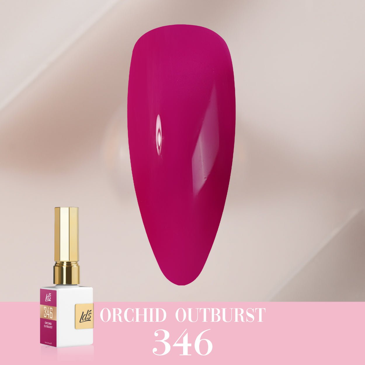 LDS Color Craze Gel Nail Polish - 346 Orchid Outburst - 0.5oz - DTK Nail Supply