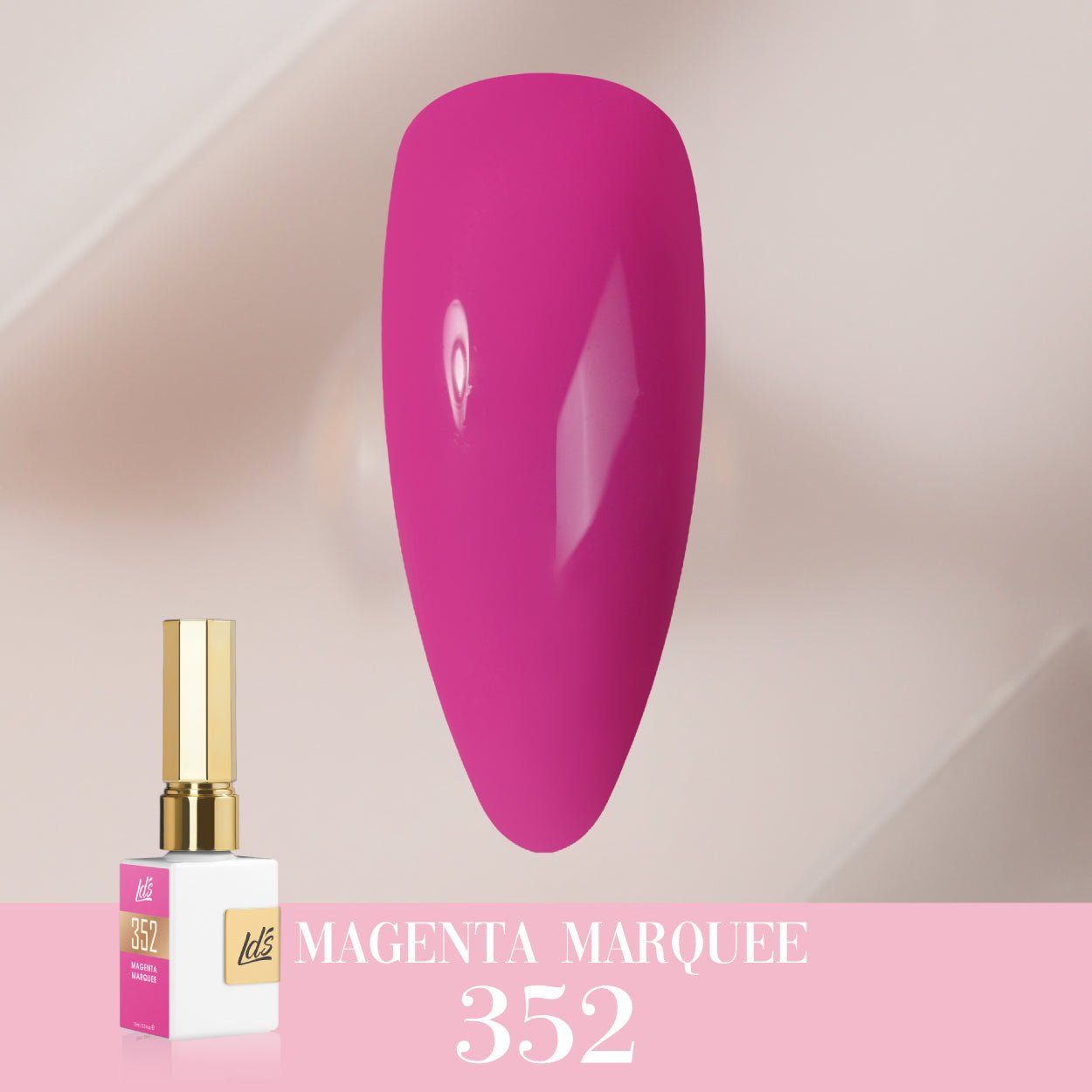 LDS Color Craze Gel Nail Polish - 352 Magenta Marquee - 0.5oz - DTK Nail Supply