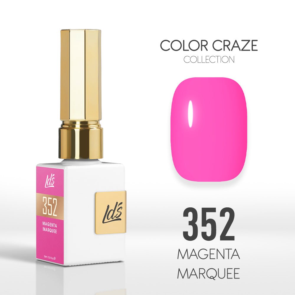 LDS Color Craze Gel Nail Polish - 352 Magenta Marquee - 0.5oz - DTK Nail Supply